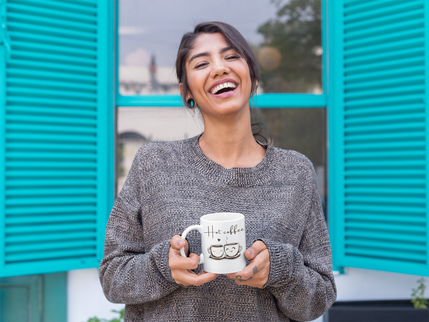 Feminine coffee cups